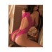 YNT Fuşya Özel Bölgesi Ve Sırtı Açık Babydoll Seksi Gecelik 15064 S/M
