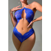 YNT Saks Mavisi Boyundan Askılı Zincirli Dantel Babydoll 16019 S/M