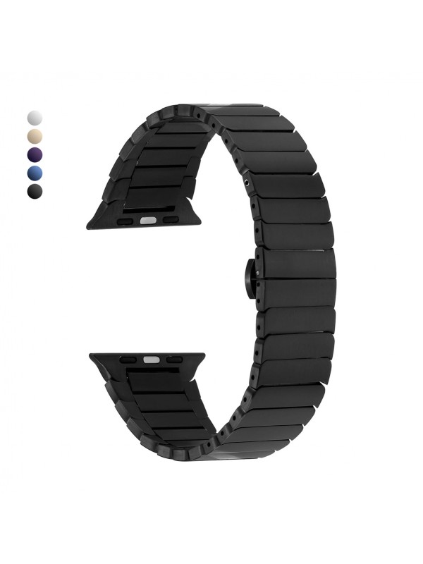 Apple Watch 42 44 45 49 mm Uyumlu Baklalı Çelik Kordon…