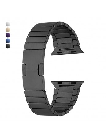 Apple Watch 42 44 45 49 mm Uyumlu Joint Luxury Klipsli Çelik Kordon