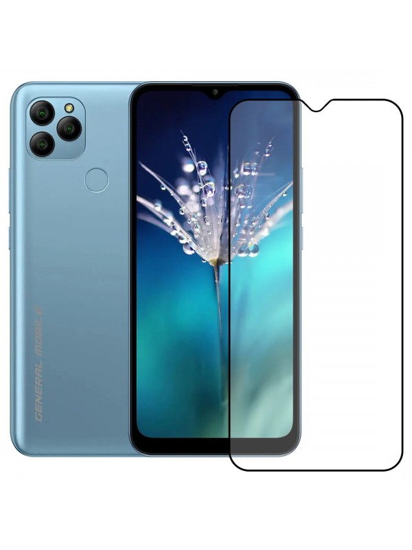 Bufalo General Mobile GM 21 Ekran Koruyucu 6D Nano Tam Kaplayan Siyah