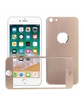 Bufalo iPhone 6 Plus Metal Kenarlı ÖN+ARKA Cam Ekran Koruyucu Gold