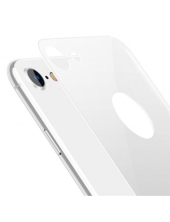 Bufalo iPhone 7/8 Kavisli 4D ARKA GÖVDE Cam Koruyucu Beyaz