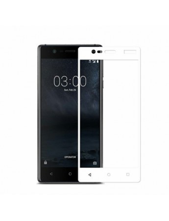 Bufalo Nokia 3 Kavisli 3D Cam Ekran Koruyucu Beyaz