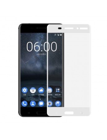 Bufalo Nokia 6 Kavisli 3D Cam Ekran Koruyucu Beyaz