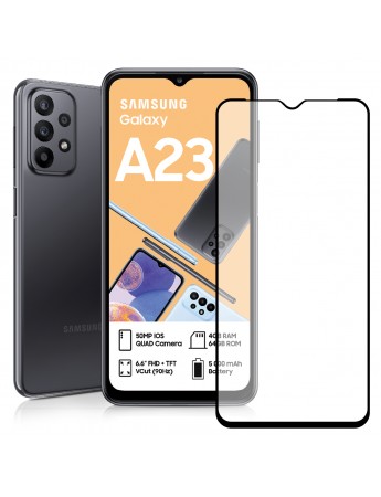 Bufalo Samsung Galaxy A23 Ekran Koruyucu 9D Temperli Cam - Siyah