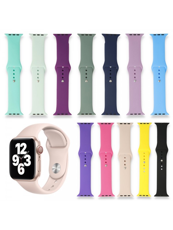FitCase Apple Watch 42/44/45/49 mm Uyumlu Klasik Silikon Kordon…