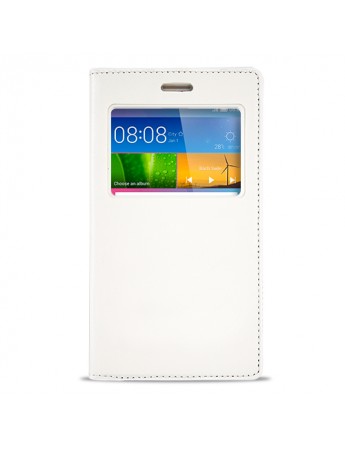 FitCase Dolce Huawei GR5 Gizli Mıknatıslı Pencereli Kılıf Beyaz