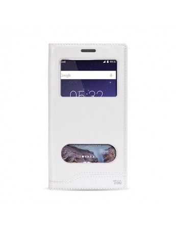 FitCase Dolce Turkcell T60 Gizli Mıknatıslı Pencereli Kılıf Beyaz