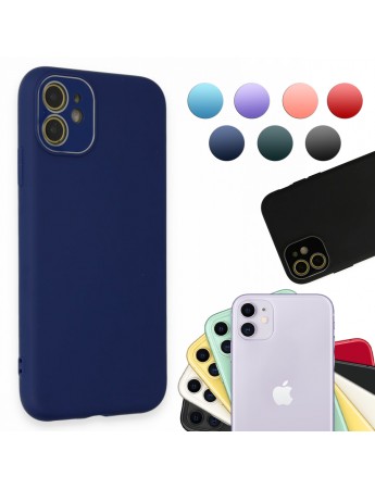 FitCase iPhone 11 Glass Kamera Korumalı Lansman Silikon Kapak