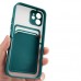 FitCase iPhone 12 Pro Kılıf Cardy Kartlık Cepli Mat Kapak