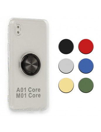 FitCase Samsung Galaxy A01 Core (A013) Kılıf Gross Ring Şeffaf Arka Kapak