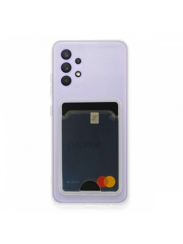 FitCase Samsung Galaxy A33 5G Kılıf Cardy Şeffaf Kartlık Cepli Kap…