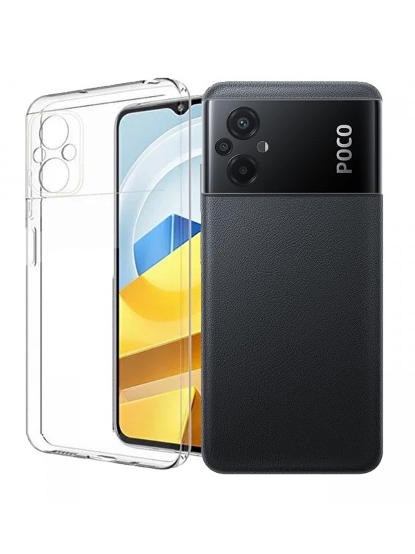FitCase Xiaomi Poco M5 Kılıf Kamera Korumalı Silikon Şeffaf Arka Kapak