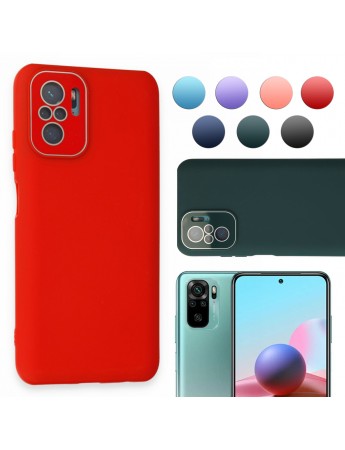 FitCase Xiaomi Redmi Note 10 / Note 10s Glass Kamera Korumalı Lansman Silikon Kapak