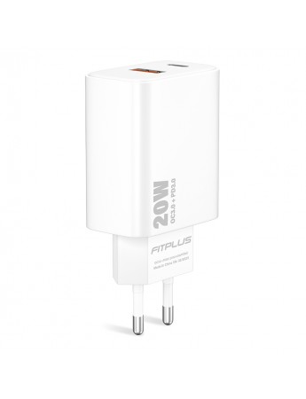 FitPlus Combo F321 QC3.0 USB + PD20W Type-C Çift Çıkış Şarj Adaptörü