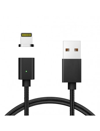 FitPlus Manyetik Mıknatıslı Lightning Hızlı Şarj Kablosu QC 3.0 Siyah