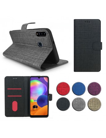 General Mobile GM 10 Kılıf FitCase Fabric Kapaklı Cüzdanlı
