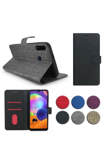 General Mobile GM 10 Kılıf FitCase Fabric Kapaklı Cüzdanlı…