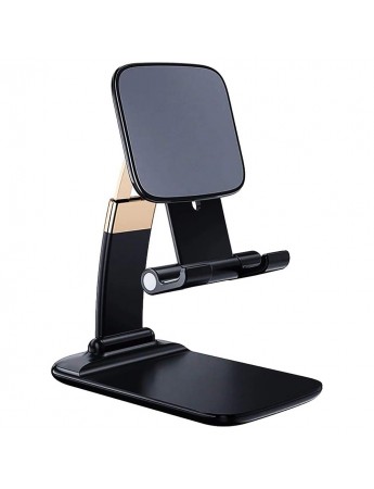 Gold Seri Katlanabilir Masaüstü Telefon ve Tablet Standı Siyah
