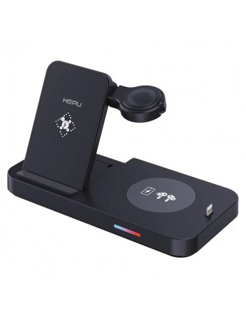 HEPU HP-W01 4in1 15W Hızlı Şarj Destekli Katlanabilir Kablosuz Şarj Standı