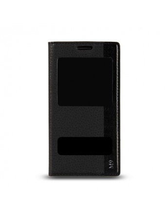 HTC One M9 Gizli Mıknatıslı Pencereli Magnum Kılıf Siyah