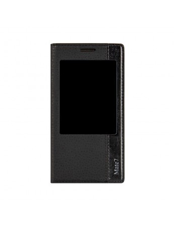 Huawei Ascend Mate 7 Gizli Mıknatıslı Pencereli Magnum Kılıf Siyah