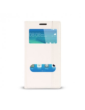 Huawei GT3 Gizli Mıknatıslı Pencereli Magnum Kılıf Beyaz
