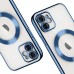 iPhone 11 Kılıf Magsafe Özellikli Metal Lazer Silikon Kapak