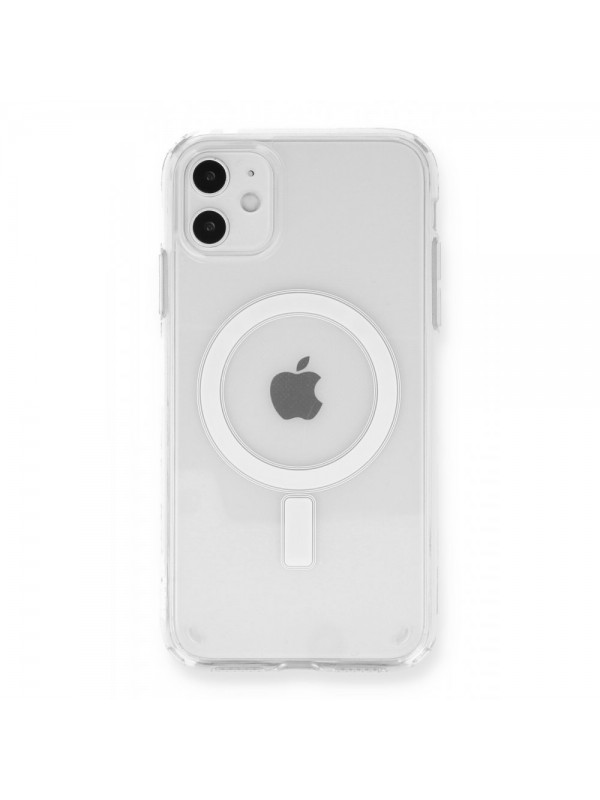 iPhone 11 Kılıf Magsafe Özellikli Şeffaf Silikon Kapak