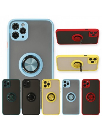 iPhone 11 Pro Kılıf Montrea Ring Yüzük Stantlı Kapak