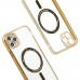 iPhone 11 Pro Max Kılıf Magsafe Özellikli Gold Seri Lazer Silikon Kapak