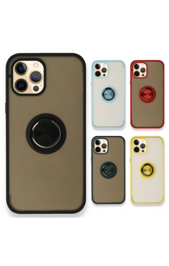 iPhone 12 / 12 Pro Kılıf Montrea Ring Yüzük Stantlı Kapak…