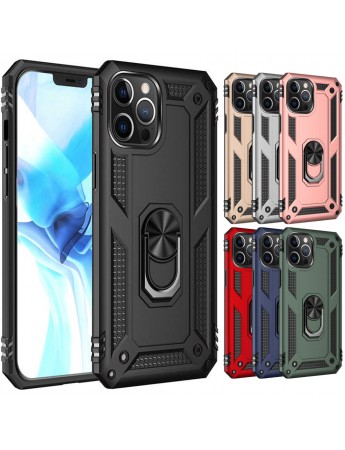 iPhone 12 / 12 Pro Kılıf Panzer Ring Tam Koruma Arka Kapak