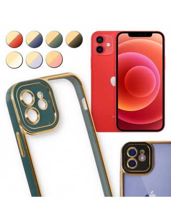 iPhone 12 Kılıf Lazer Lens Kamera Çerçeveli Kapak