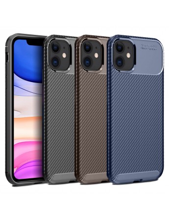 iPhone 12 Mini Kılıf Focus Carbon Desen Silikon Arka Kapak