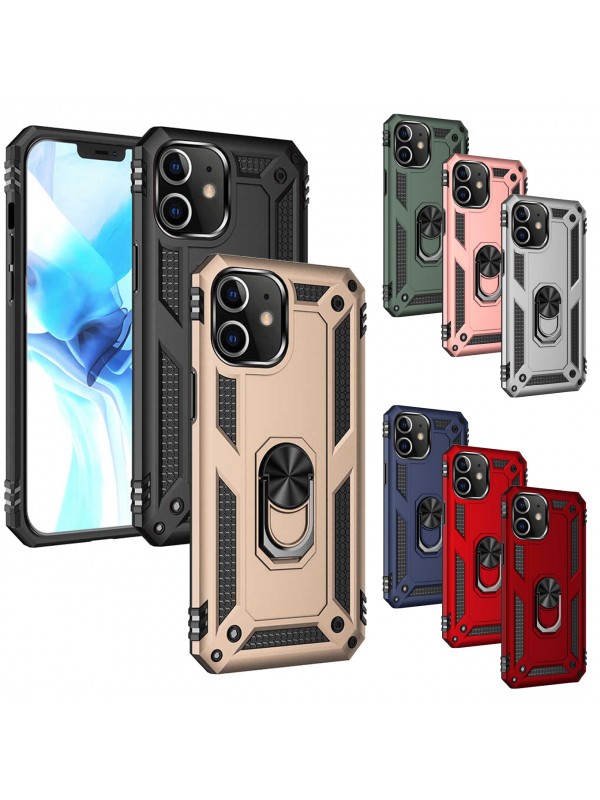 iPhone 12 Mini Kılıf Panzer Ring Tam Koruma Arka Kapak