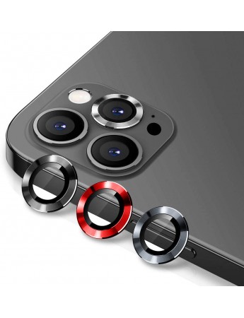 iPhone 12 Pro Kamera Lens Koruyucu Cam Metal Kenarlı 3lü Set