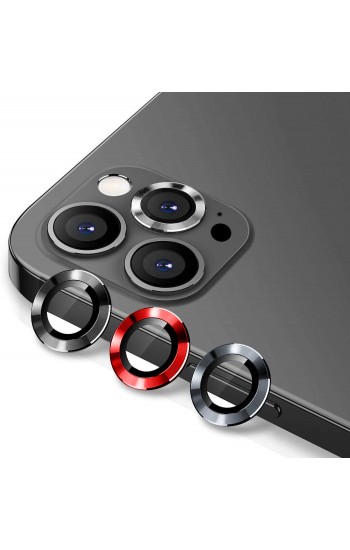 iPhone 12 Pro Kamera Lens Koruyucu Cam Metal Kenarlı 3lü Set…