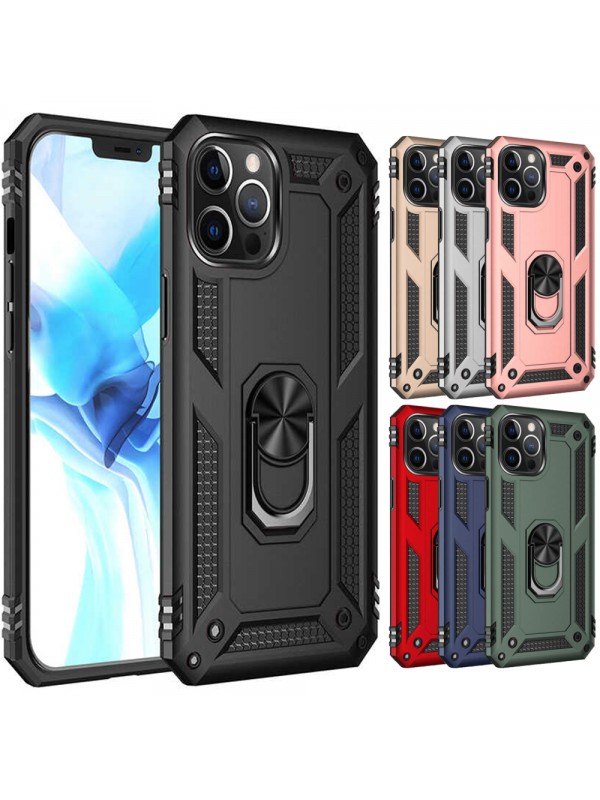 iPhone 12 Pro Max Kılıf Panzer Ring Tam Koruma Arka Kapak