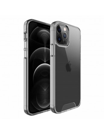 iPhone 12 Pro Max Kılıf Space Seri Lux Silikon Şeffaf Kapak