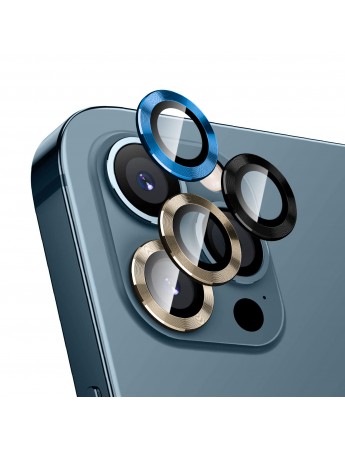 iPhone 13 Pro / 13 Pro Max Kamera Lens Koruyucu Cam Metal Kenarlı 3lü Set