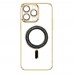 iPhone 13 Pro Kılıf Magsafe Özellikli Gold Seri Lazer Silikon Kapak