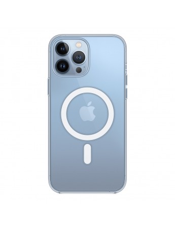 iPhone 13 Pro Max Kılıf Magsafe Özellikli Şeffaf Silikon Kapak