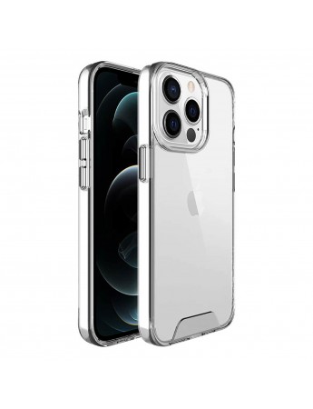iPhone 13 Pro Max Kılıf Space Seri Lux Silikon Şeffaf Kapak