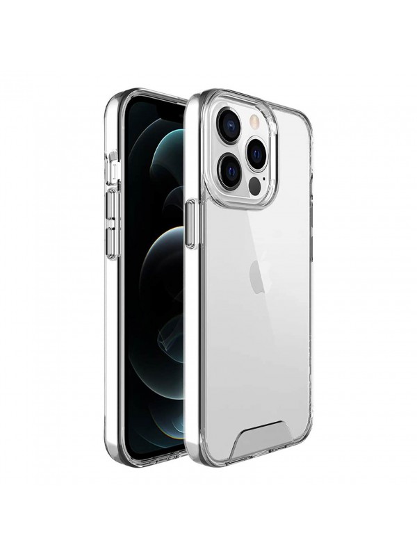 iPhone 13 Pro Max Kılıf Space Seri Lux Silikon Şeffaf Kapak