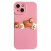 iPhone 14 Kılıf 3D M Bear Kamera Korumalı Silikon Kapak
