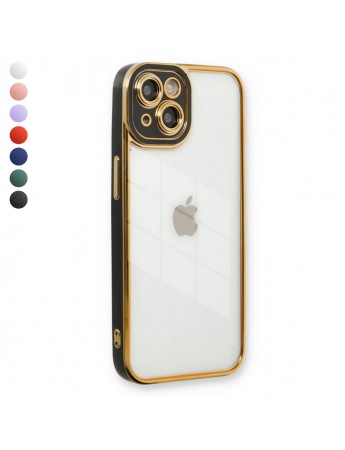 iPhone 14 Kılıf Lazer Lens Kamera Çerçeveli Kapak