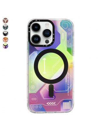 iPhone 14 Pro Kılıf Magsafe Özellikli Infinity Desenli Silikon Kapak