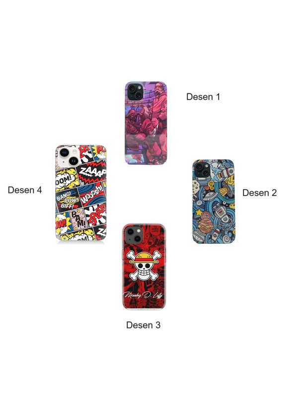 iPhone 15 Kılıf Aesir Seri Desenli Sert Kapak…